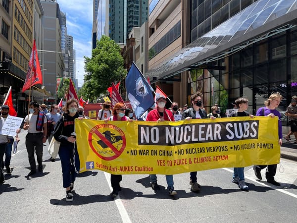 Activist speak up against AUKUS